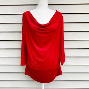 New York and Co Red Blouse Size XL